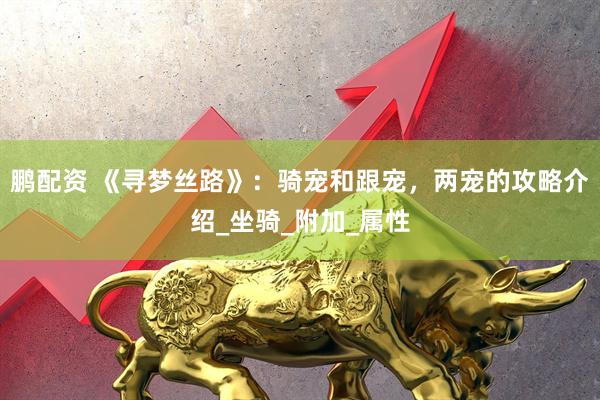 鹏配资 《寻梦丝路》：骑宠和跟宠，两宠的攻略介绍_坐骑_附加_属性
