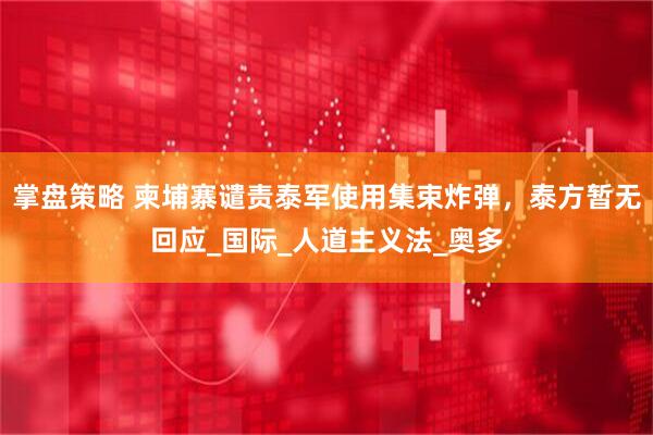 掌盘策略 柬埔寨谴责泰军使用集束炸弹，泰方暂无回应_国际_人道主义法_奥多
